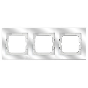 Рамка 3-постовая ABB Axcent, белое стекло (1723-280)