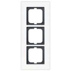 Рамка ABB Carat 3 поста белое стекло (1723-811)