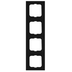 Рамка ABB Future Linear 4 пост чёрный бархат (1724-885K)