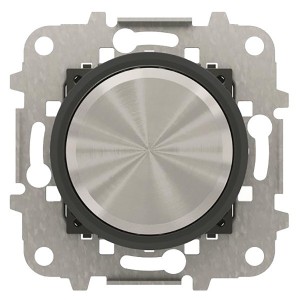Светорегулятор поворотный для люмин. ламп 1-10 В, 50 мА АВВ SKY Moon, кольцо черное стек (8660.9 CN)
