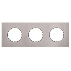 Рамка 3 поста   АВВ SKY Moon, нержавеющая сталь (8673 OX)