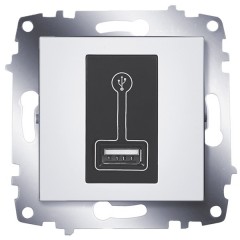 Розетка USB 500 мА ABB Cosmo белая