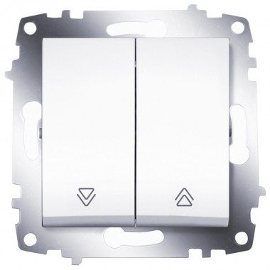 Обзор Выключатель двухклавишный для управления жалюзи ABB Cosmo белый