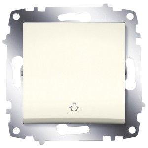 Обзор Кнопочный выключатель ABB Cosmo кремовый