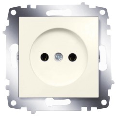 Розетка без заземления ABB Cosmo кремовая