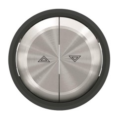 Клавиша для выключателя жалюзи 8144 и 8144.1 ABB SKY Moon, кольцо чёрное стекло (8644 CN)
