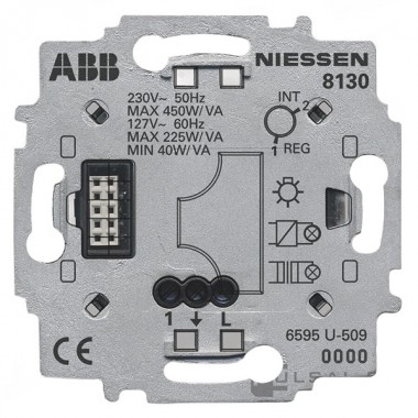 Купить Механизм универсального клавишного светорегулятора 60 - 450 Вт ABB Niessen (8130)