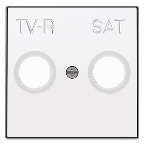 Накладка для TV-R-SAT розетки ABB Sky, альпийский белый (8550.1 BL)