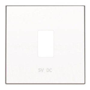 Обзор Накладка для механизма USB зарядного устройства арт.8185.2 ABB Sky, альпийский белый (8585.2 BL)
