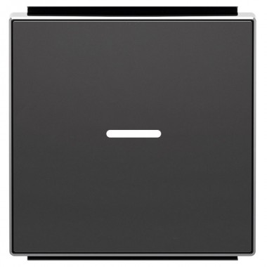 Обзор Клавиша для 1-клавишных выключателей с линзой подсветки ABB Sky, чёрный бархат (8501.3 NS)