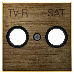 Накладка для TV-R-SAT розетки ABB Sky, античная латунь (8550.1 OE)