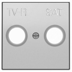 Накладка для TV-R-SAT розетки ABB Sky, серебристый алюминий (8550.1 PL)