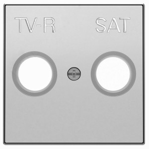 Накладка для TV-R-SAT розетки ABB Sky, серебристый алюминий (8550.1 PL)