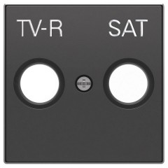 Накладка для TV-R-SAT розетки ABB Sky, чёрный бархат (8550.1 NS)