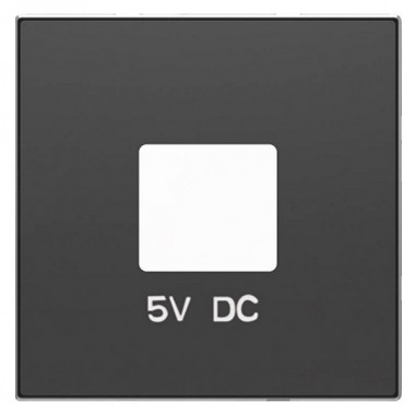 Обзор Накладка для механизмов зарядного устройства USB, арт.8185 ABB Sky, чёрный бархат (8585 NS)