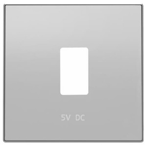 Накладка для механизма USB зарядного устройства арт.8185.2 ABB Sky, серебристый алюминий (8585.2 PL)