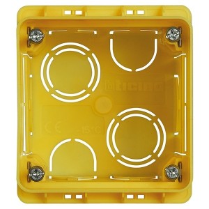 Коробка для твёрдых стен  2 модуля (70.5х70.5х58) для итальянского стандарта LivingLight AIR