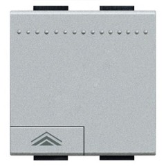 Светорегулятор кнопочный для резистивных и емкостных нагрузок 800 Вт 2 модуля LivingLight Алюминий