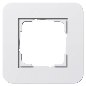 Обзор Рамка 1-ая Gira E3 Белый глянец с белой глянцевой несущей рамкой