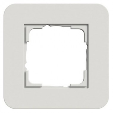 Отзывы Рамка 1-ая Gira E3 Soft-Touch Светло-серый с белой глянцевой несущей рамкой