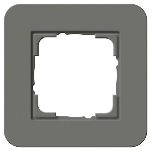 Рамка 1-ая Gira E3 Soft-Touch Темно-серый с белой глянцевой несущей рамкой