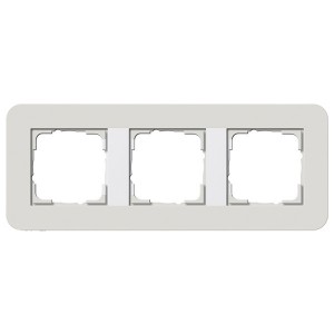 Отзывы Рамка 3-ая Gira E3 Soft-Touch Светло-серый с белой глянцевой несущей рамкой