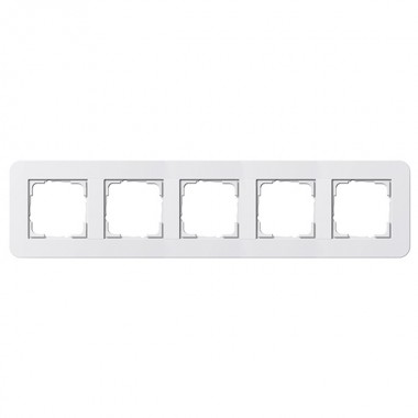 Обзор Рамка 5-ая Gira E3 Белый глянец с белой глянцевой несущей рамкой
