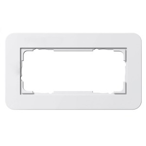 Отзывы Рамка 2-ая (без перегородки) Gira E3 Белый глянец с белой глянцевой несущей рамкой