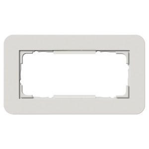 Отзывы Рамка 2-ая (без перегородки) Gira E3 Soft-Touch Светло-серый с белой глянцевой несущей рамкой
