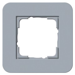 Рамка 1-ая Gira E3 Soft-Touch Серо-голубой с антрацитовой несущей рамкой