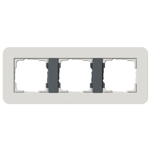 Обзор Рамка 3-ая Gira E3 Soft-Touch Светло-серый с антрацитовой несущей рамкой
