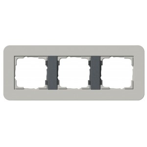 Отзывы Рамка 3-ая Gira E3 Soft-Touch Серый с антрацитовой несущей рамкой