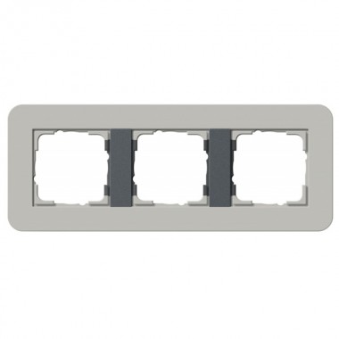 Отзывы Рамка 3-ая Gira E3 Soft-Touch Серый с антрацитовой несущей рамкой