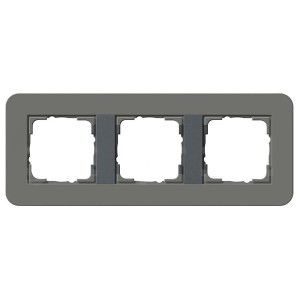 Купить Рамка 3-ая Gira E3 Soft-Touch Темно-серый с антрацитовой несущей рамкой