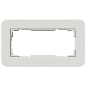 Рамка 2-ая (без перегородки) Gira E3 Soft-Touch Светло-серый с антрацитовой несущей рамкой