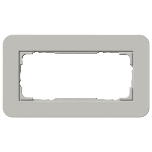 Отзывы Рамка 2-ая (без перегородки) Gira E3 Soft-Touch Серый с антрацитовой несущей рамкой