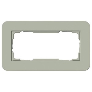 Отзывы Рамка 2-ая (без перегородки) Gira E3 Soft-Touch Серо-зеленый с антрацитовой несущей рамкой