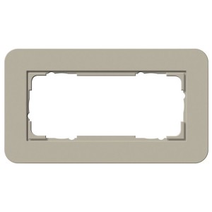 Купить Рамка 2-ая (без перегородки) Gira E3 Soft-Touch Серо-бежевый с антрацитовой несущей рамкой