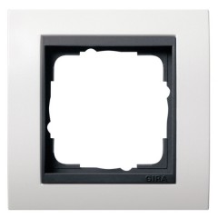 Рамка 1-ая Gira Event Белый Глянцевый цвет вставки Антрацит