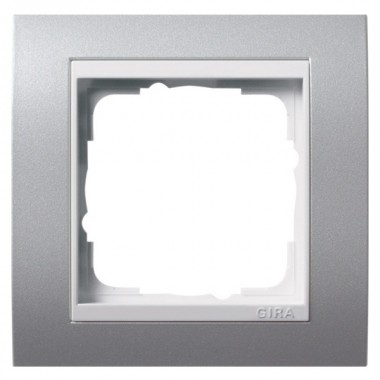 Отзывы Рамка 1-ая Gira Event Алюминий цвет вставки Белый глянцевый