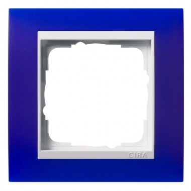 Отзывы Рамка 1-ая Gira Event Матово-Синий цвет вставки Белый глянцевый