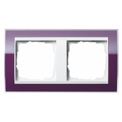 Рамка 2-ая Gira Event Clear Фиолетовый цвет вставки Белый глянцевый