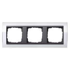 Рамка Gira Event Clear Белый 3 поста цвет вставки Антрацит
