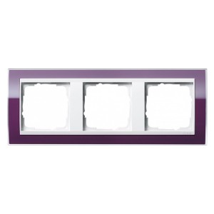 Отзывы Рамка 3-ая Gira Event Clear Фиолетовый цвет вставки Белый глянцевый
