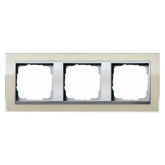 Рамка Gira Event Clear Песочный 3 поста цвет вставки Алюминий