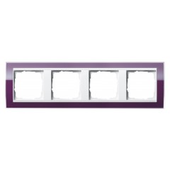 Рамка 4-ая Gira Event Clear Фиолетовый цвет вставки Белый глянцевый