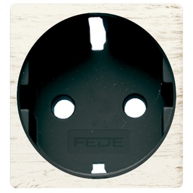 Обзор Обрамление розетки 2к+з (механизм FD16823) Fede White decape черный