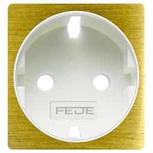 Обзор Обрамление розетки 2к+з (механизм FD16823) Fede Bright patina белый