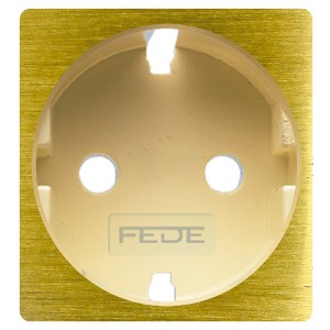 Обзор Обрамление розетки 2к+з (механизм FD16823) Fede Bright patina бежевый