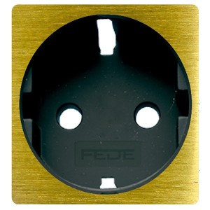 Обзор Обрамление розетки 2к+з (механизм FD16823) Fede Bright patina черный